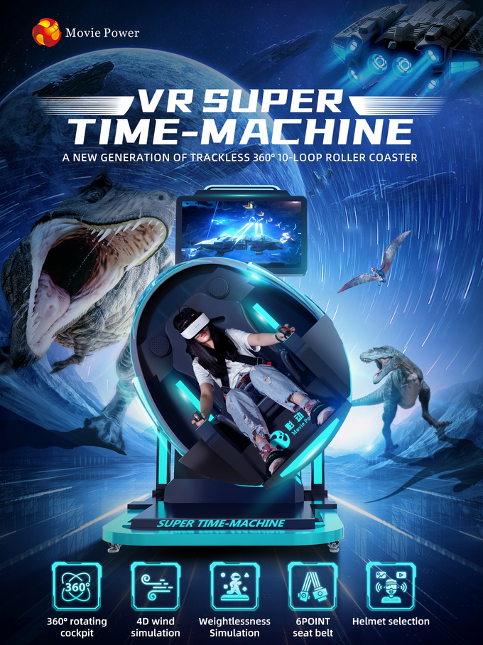 থিম পার্ক মিউজিয়ামের জন্য 4KW Deepoon E3 9D VR সিমুলেটর 3